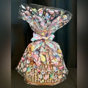 Owala & makeup Easter Gift Basket with Colorful Wrap